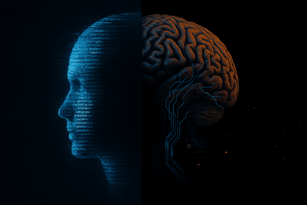 And AGI Brain Comparing Synthetic To LLMs