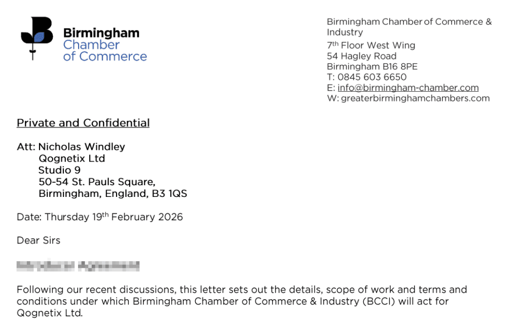 BCCI supporting qognetix fund raise